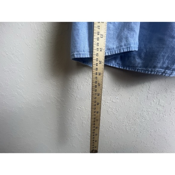 Old Navy Top 4X Chambray Boho Prairie Cottagecore Embroidered Vacation Western - Picture 6 of 6